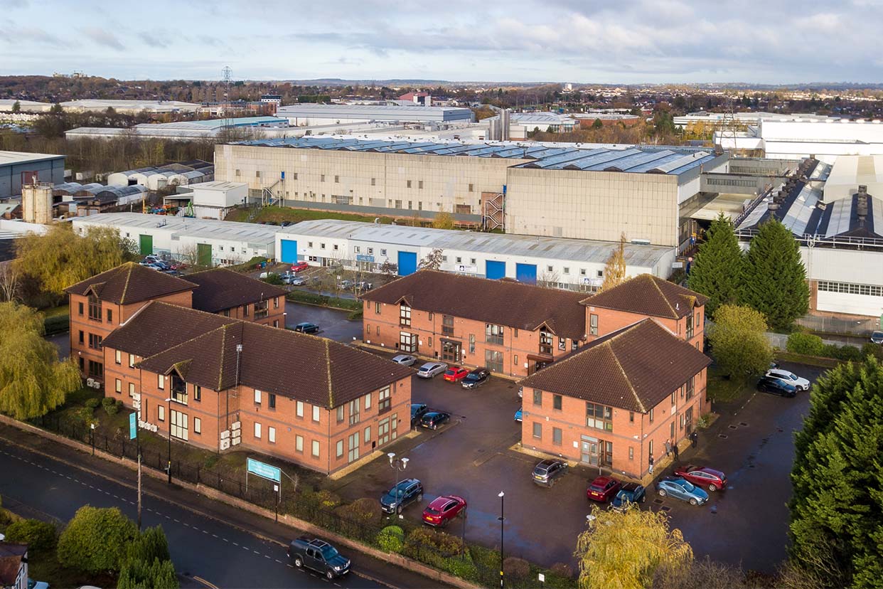 BizSpace Coventry building exterior aerial photo
