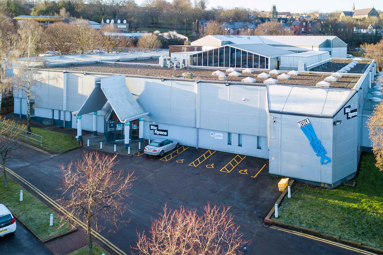 BizSpace Gateshead Design Works exterior building aerial